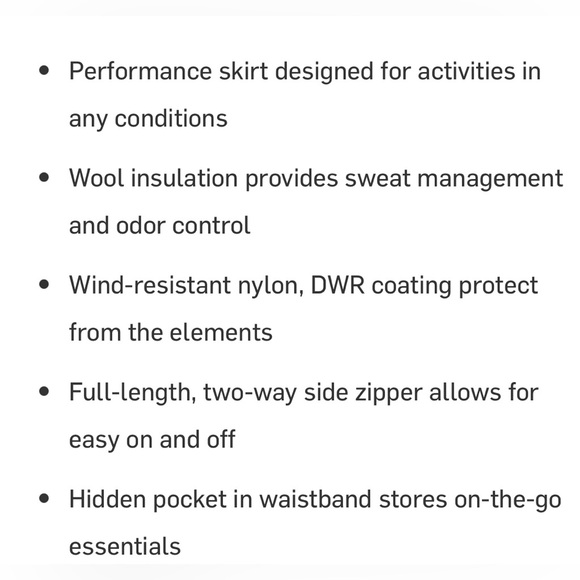 Smartwool Smartloft Zip Skirt Size XS in Black - Picture 10 of 11